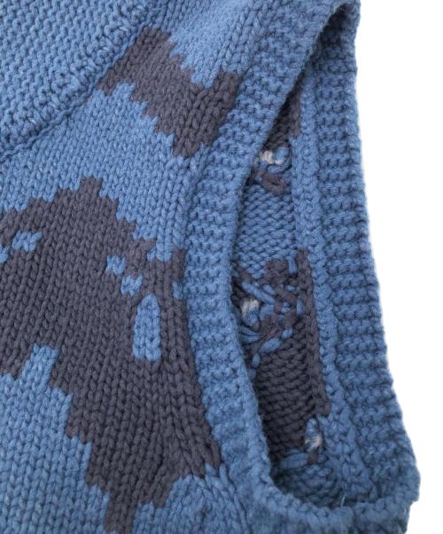 THE NORTHFACE PURPLELABEL（ザ・ノースフェイス パープルレーベル）THE NORTHFACE PURPLELABEL (ザ・ノースフェイス パープルレーベル) ニットベスト ネイビー×ブルー サイズ:WSの古着・服飾アイテム