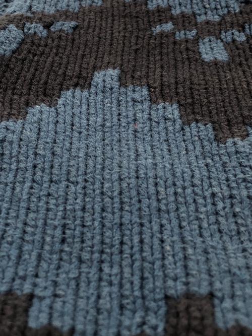 THE NORTHFACE PURPLELABEL（ザ・ノースフェイス パープルレーベル）THE NORTHFACE PURPLELABEL (ザ・ノースフェイス パープルレーベル) ニットベスト ネイビー×ブルー サイズ:WSの古着・服飾アイテム