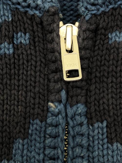 THE NORTHFACE PURPLELABEL（ザ・ノースフェイス パープルレーベル）THE NORTHFACE PURPLELABEL (ザ・ノースフェイス パープルレーベル) ニットベスト ネイビー×ブルー サイズ:WSの古着・服飾アイテム