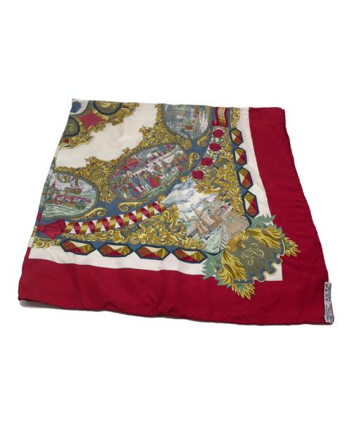 HERMES（エルメス）HERMES (エルメス) カレ90　仏英同盟 レッドの古着・服飾アイテム