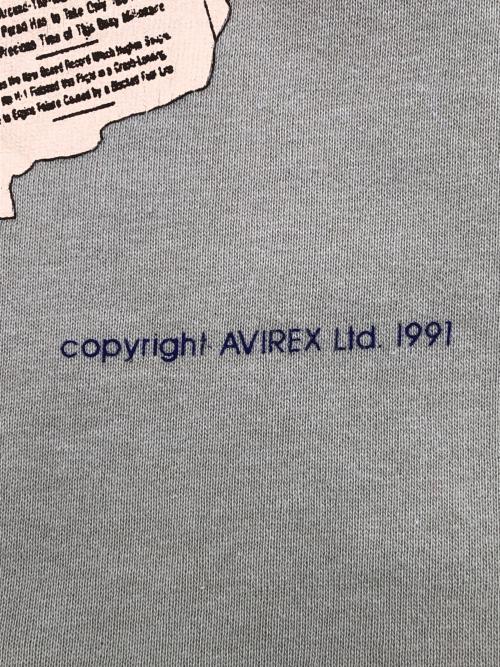 AVIREX（アヴィレックス）AVIREX (アヴィレックス) 90sヒューズプリントパーカー　コピーライト　1991年製 グリーン サイズ:Sの古着・服飾アイテム