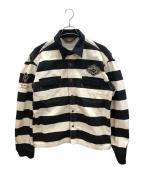 VANSONバンソン）の古着「長袖シャツ」｜ホワイト×ブラック