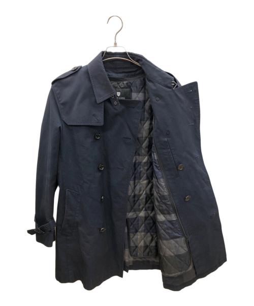 BLACK LABEL CRESTBRIDGE（ブラックレーベル クレストブリッジ）BLACK LABEL CRESTBRIDGE (ブラックレーベル クレストブリッジ) トレンチコート ネイビー サイズ:Lの古着・服飾アイテム
