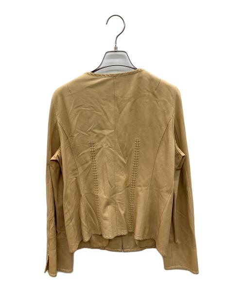 BALMAIN（バルマン）BALMAIN (バルマン) ゴートレザージャケット ブラウン サイズ:9の古着・服飾アイテム