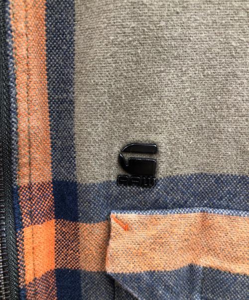 G-STAR RAW（ジースターロゥ）G-STAR RAW (ジースターロゥ) ジップジャケット カーキ×オレンジ サイズ:Mの古着・服飾アイテム