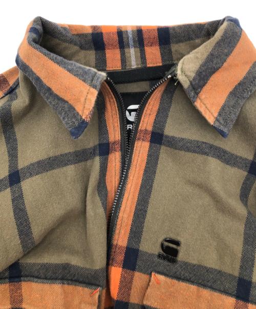 G-STAR RAW（ジースターロゥ）G-STAR RAW (ジースターロゥ) ジップジャケット カーキ×オレンジ サイズ:Mの古着・服飾アイテム