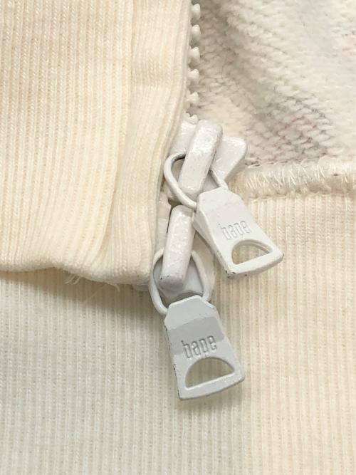 A BATHING APE（ア ベイシング エイプ）A BATHING APE (ア ベイシング エイプ) ジップパーカー　Y2K ホワイト×レッド サイズ:Mの古着・服飾アイテム