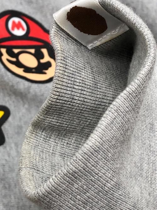 A BATHING APE（ア ベイシング エイプ）A BATHING APE (ア ベイシング エイプ) スーパーマリオ (スーパーマリオ) ジップパーカー グレー サイズ:Mの古着・服飾アイテム