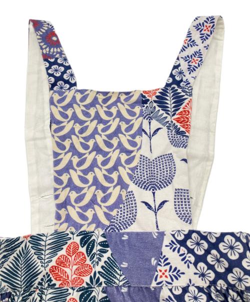 freada（フリーダ）freada (フリーダ) ノースリーブ・キャミソールワンピース　パッチワークエプロンドレス パープル サイズ:FREEの古着・服飾アイテム