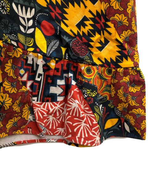 freada（フリーダ）freada (フリーダ) パッチワークエプロンドレス レッド サイズ:Ｆ 未使用品の古着・服飾アイテム