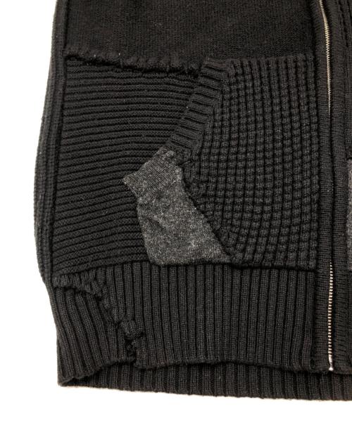 DIESEL（ディーゼル）DIESEL (ディーゼル) ニットジップパーカー　Y2K ブラック サイズ:不明の古着・服飾アイテム