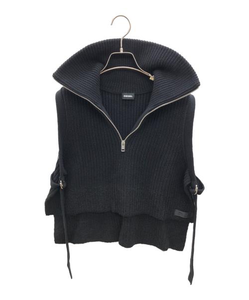 DIESEL（ディーゼル）DIESEL (ディーゼル) 厚手ニット ブラック サイズ:Mの古着・服飾アイテム