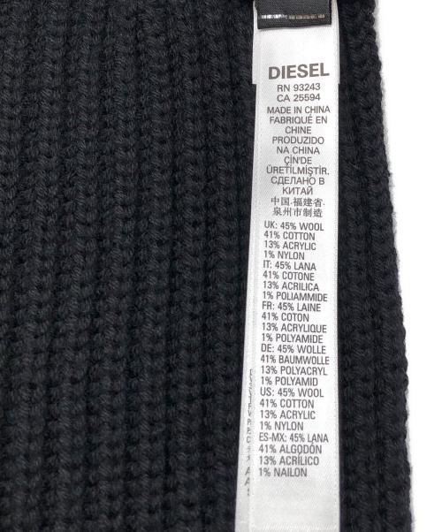 DIESEL（ディーゼル）DIESEL (ディーゼル) 厚手ニット ブラック サイズ:Mの古着・服飾アイテム
