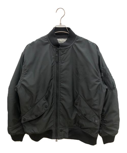 Onitsuka Tiger（オニツカタイガー）Onitsuka Tiger (オニツカタイガー) フライトジャケット ブラック サイズ:Ⅿの古着・服飾アイテム