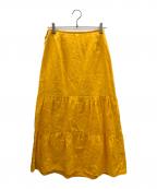 freadaフリーダ）の古着「スカート　ヨーロピアンエコバッグリメイクスカート」｜イエロー×オレンジ