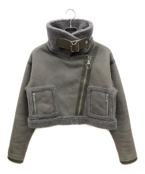 juemi（ジュエミ）juemi (ジュエミ) ボアジャケット グレー サイズ:FREEの古着・服飾アイテム