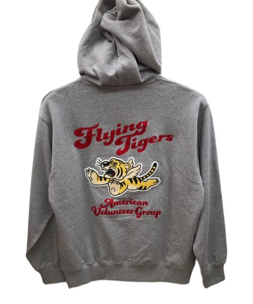 AVIREX（アヴィレックス）AVIREX (アヴィレックス) プルオーバーパーカー グレー サイズ:Lの古着・服飾アイテム