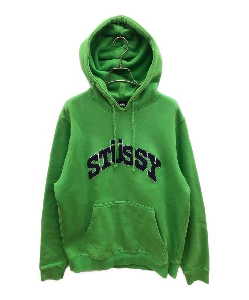 stussy（ステューシー）stussy (ステューシー) プルオーバーパーカー グリーン サイズ:Sの古着・服飾アイテム