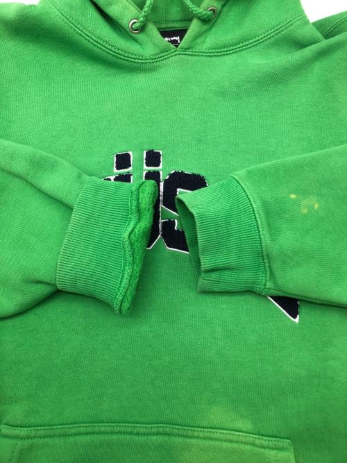 stussy（ステューシー）stussy (ステューシー) プルオーバーパーカー グリーン サイズ:Sの古着・服飾アイテム