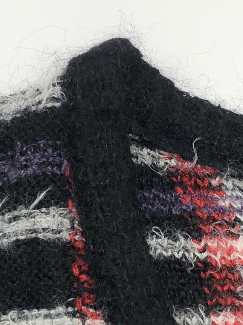 IROQUOIS（イロコイ）IROQUOIS (イロコイ) 厚手カーディガン　WARP THREAD CHECK KNIT CARDIGAN マルチカラー サイズ:2の古着・服飾アイテム