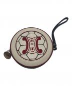 CELINEセリーヌ）の古着「コインケース　FIFA 2002」｜ホワイト×ブラウン