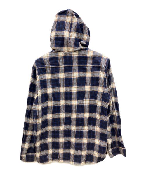 X-LARGE（エクストララージ）X-LARGE (エクストララージ) 長袖シャツ ネイビー×ホワイト サイズ:Lの古着・服飾アイテム