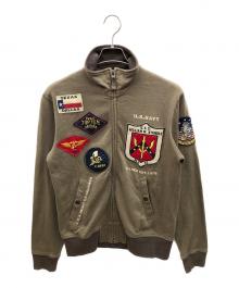 AVIREX（アヴィレックス）の古着「ジップジャケット」｜カーキ