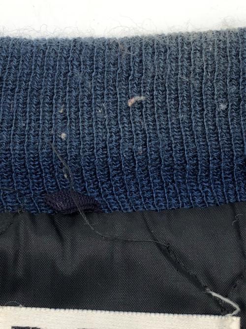 DeLong（デロング）DeLong (デロング) 90sスタジャン　古着 ネイビー×ホワイト サイズ:Ⅿの古着・服飾アイテム