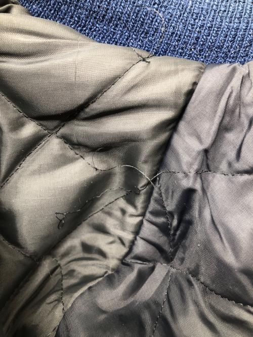 DeLong（デロング）DeLong (デロング) 90sスタジャン　古着 ネイビー×ホワイト サイズ:Ⅿの古着・服飾アイテム
