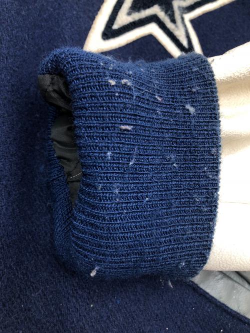 DeLong（デロング）DeLong (デロング) 90sスタジャン　古着 ネイビー×ホワイト サイズ:Ⅿの古着・服飾アイテム