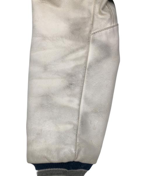 DeLong（デロング）DeLong (デロング) 90sスタジャン　古着 ネイビー×ホワイト サイズ:Ⅿの古着・服飾アイテム