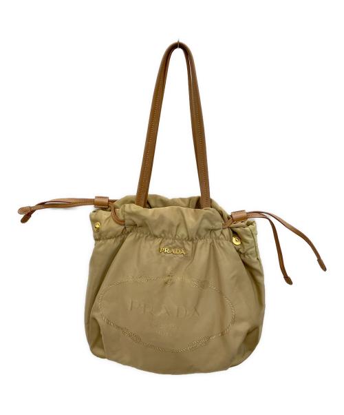 PRADA（プラダ）PRADA (プラダ) 巾着 ベージュの古着・服飾アイテム