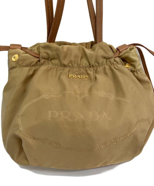 PRADA（プラダ）PRADA (プラダ) 巾着 ベージュの古着・服飾アイテム