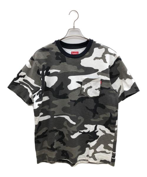SUPREME（シュプリーム）SUPREME (シュプリーム) SS Pocket Tee　18AW グレー×ホワイト サイズ:Lの古着・服飾アイテム