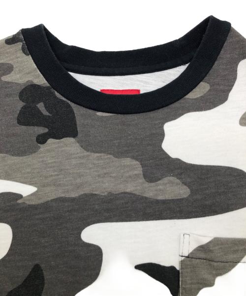 SUPREME（シュプリーム）SUPREME (シュプリーム) SS Pocket Tee　18AW グレー×ホワイト サイズ:Lの古着・服飾アイテム