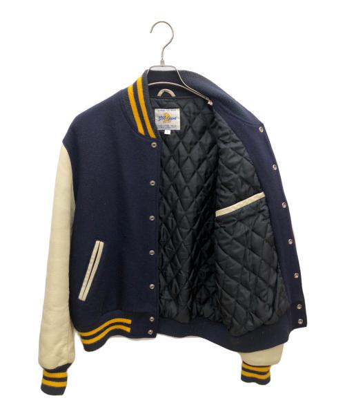 GB sport（ゴールデンベアスポーツ）GB sport (ゴールデンベアスポーツ) 00sスタジャン 白タグ 古着 ネイビー×ホワイト サイズ:Lの古着・服飾アイテム