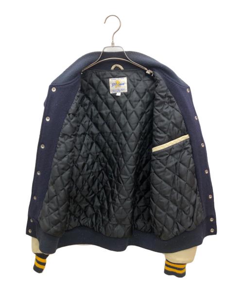 GB sport（ゴールデンベアスポーツ）GB sport (ゴールデンベアスポーツ) 00sスタジャン 白タグ 古着 ネイビー×ホワイト サイズ:Lの古着・服飾アイテム