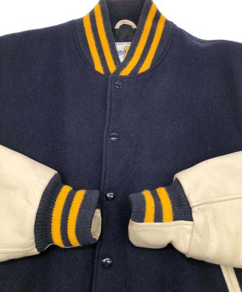 GB sport（ゴールデンベアスポーツ）GB sport (ゴールデンベアスポーツ) 00sスタジャン 白タグ 古着 ネイビー×ホワイト サイズ:Lの古着・服飾アイテム