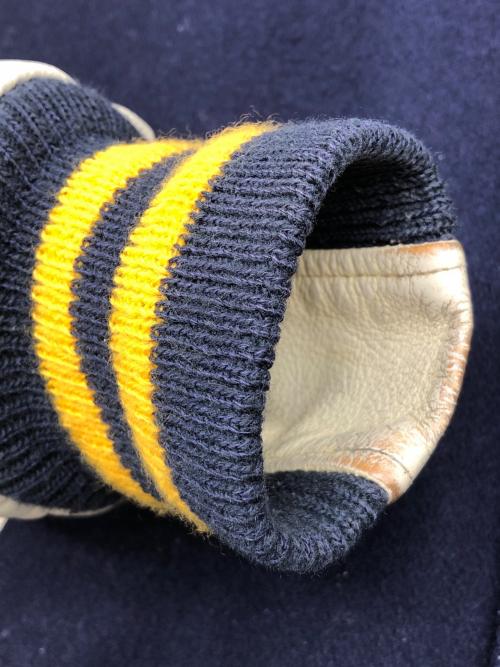 GB sport（ゴールデンベアスポーツ）GB sport (ゴールデンベアスポーツ) 00sスタジャン 白タグ 古着 ネイビー×ホワイト サイズ:Lの古着・服飾アイテム