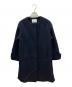 green label relaxing（グリーンレーベルリラクシング）の古着「ノーカラーコート」｜ネイビー