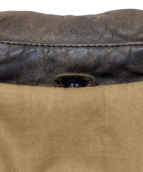 MIRAGE（ミラージュ）MIRAGE (ミラージュ) 90sレザーフライトジャケット　古着 ブラウン サイズ:42の古着・服飾アイテム