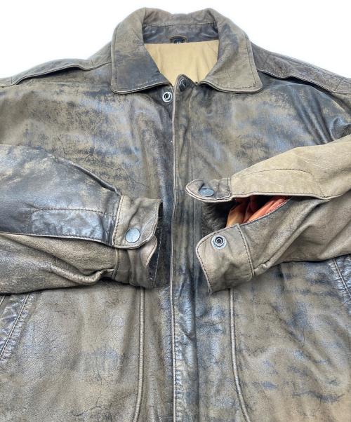 MIRAGE（ミラージュ）MIRAGE (ミラージュ) 90sレザーフライトジャケット　古着 ブラウン サイズ:42の古着・服飾アイテム