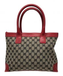 GUCCI（グッチ）の古着「トートバッグ」｜ベージュ×レッド