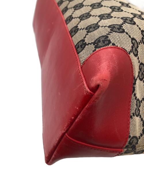 GUCCI（グッチ）GUCCI (グッチ) トートバッグ ベージュ×レッドの古着・服飾アイテム