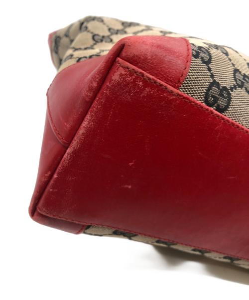 GUCCI（グッチ）GUCCI (グッチ) トートバッグ ベージュ×レッドの古着・服飾アイテム