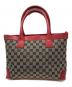 GUCCI (グッチ) トートバッグ ベージュ×レッド：18000円