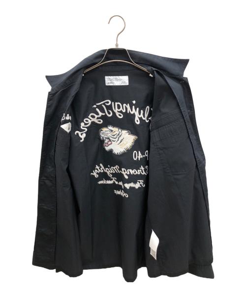 AVIREX（アヴィレックス）AVIREX (アヴィレックス) 長袖シャツ　FLYING TIGERS ブラック×ネイビー サイズ:XLの古着・服飾アイテム