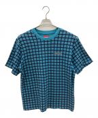 SUPREMEシュプリーム）の古着「半袖カットソー 19SS Grid Jacquard S/S」｜ブルー×ブラック