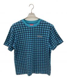 SUPREME（シュプリーム）の古着「半袖カットソー 19SS Grid Jacquard S/S」｜ブルー×ブラック