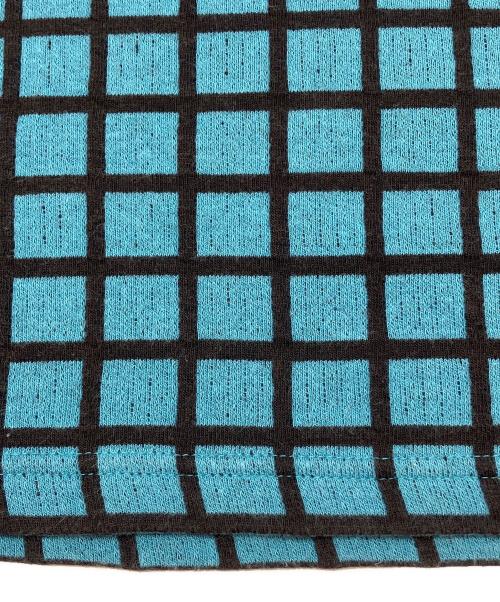 SUPREME（シュプリーム）SUPREME (シュプリーム) 半袖カットソー 19SS Grid Jacquard S/S ブルー×ブラック サイズ:Lの古着・服飾アイテム